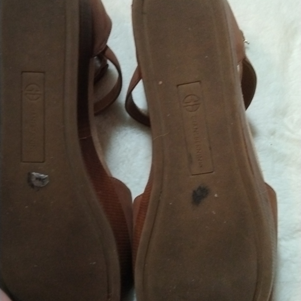 Giani Bernini cognac wedge sz 7 - Picture 4 of 7